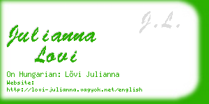 julianna lovi business card